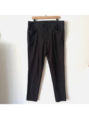 Lululemon ABC Slim Fit 5-Pocket Pants Warpstreme Black Men's Size 36